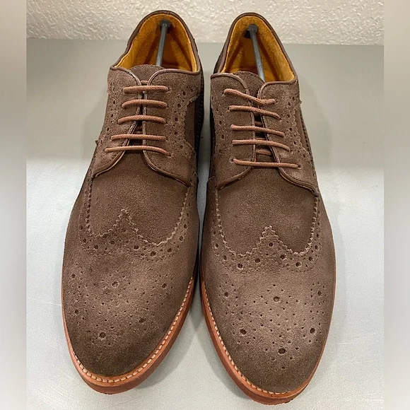 Mercanti Fiorentini‎ 6703 Mid Brown Leather Brogue Accent Wingtip Dress Oxford Mercanti Fiorentini | Shoes | Mercanti Fiorentini Italy  main image 2